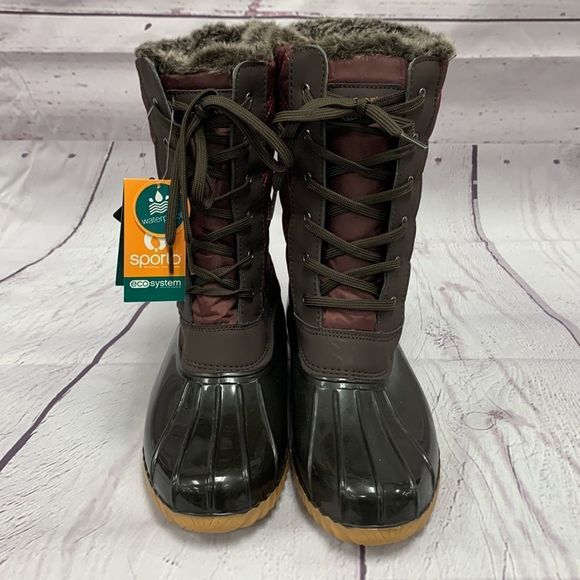 𝅺NWT Sporto Ecosystem Duck Boots Size 10 - Picture 6 of 7